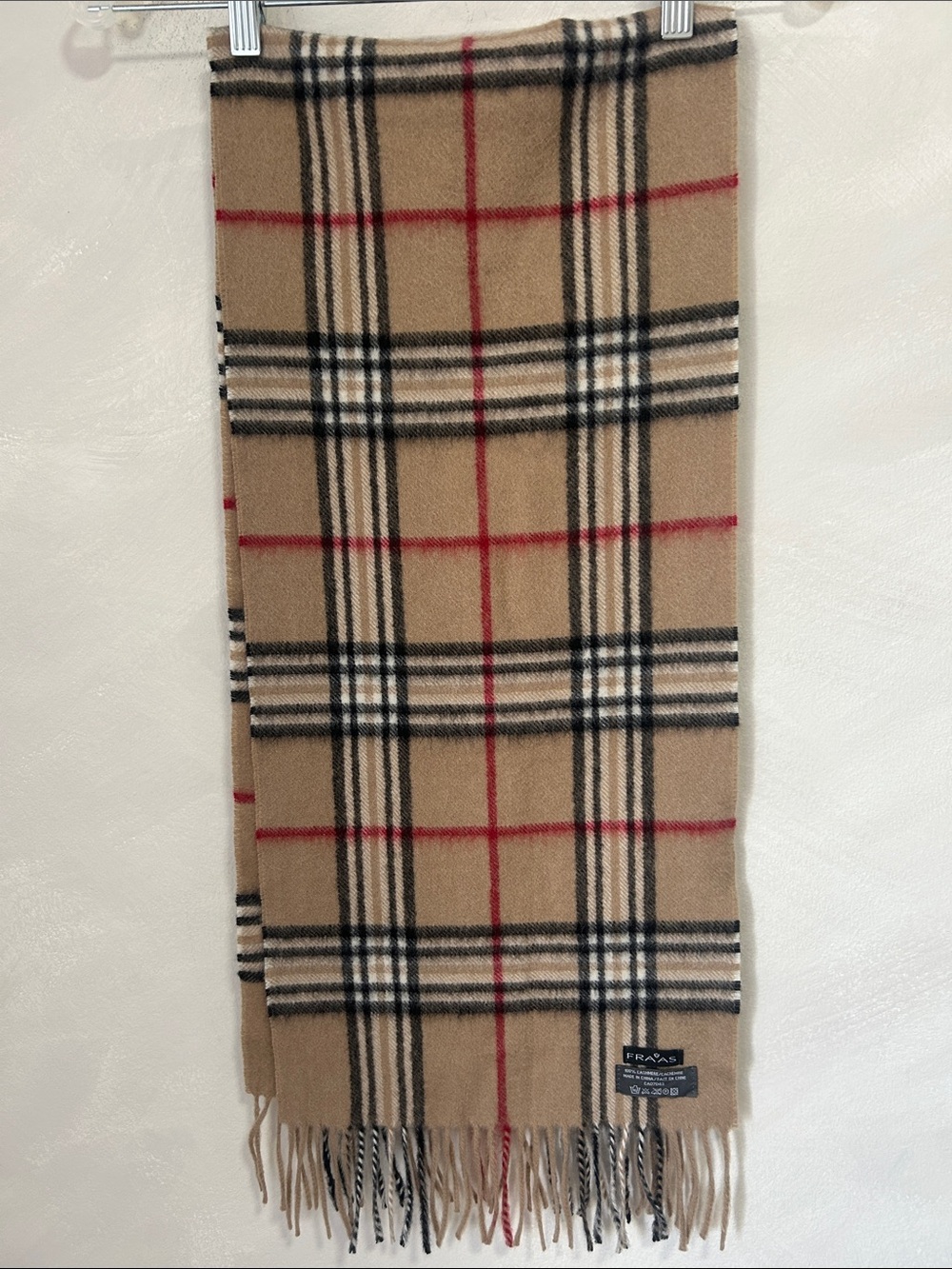 FRAAS 100% Cashmere Plaid Burberry Scarf